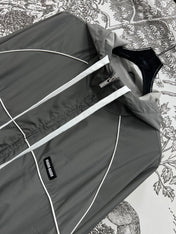 MIU 25S HOODED JACKET GREY IN NYLON 263131