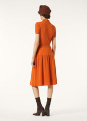 LP ORANGE KNIT MIDI SKIRT