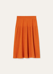 LP ORANGE KNIT MIDI SKIRT