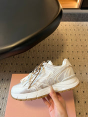 MIUMIU 26S SNEAKERS 530 SL IN WHITE CALFSKIN
