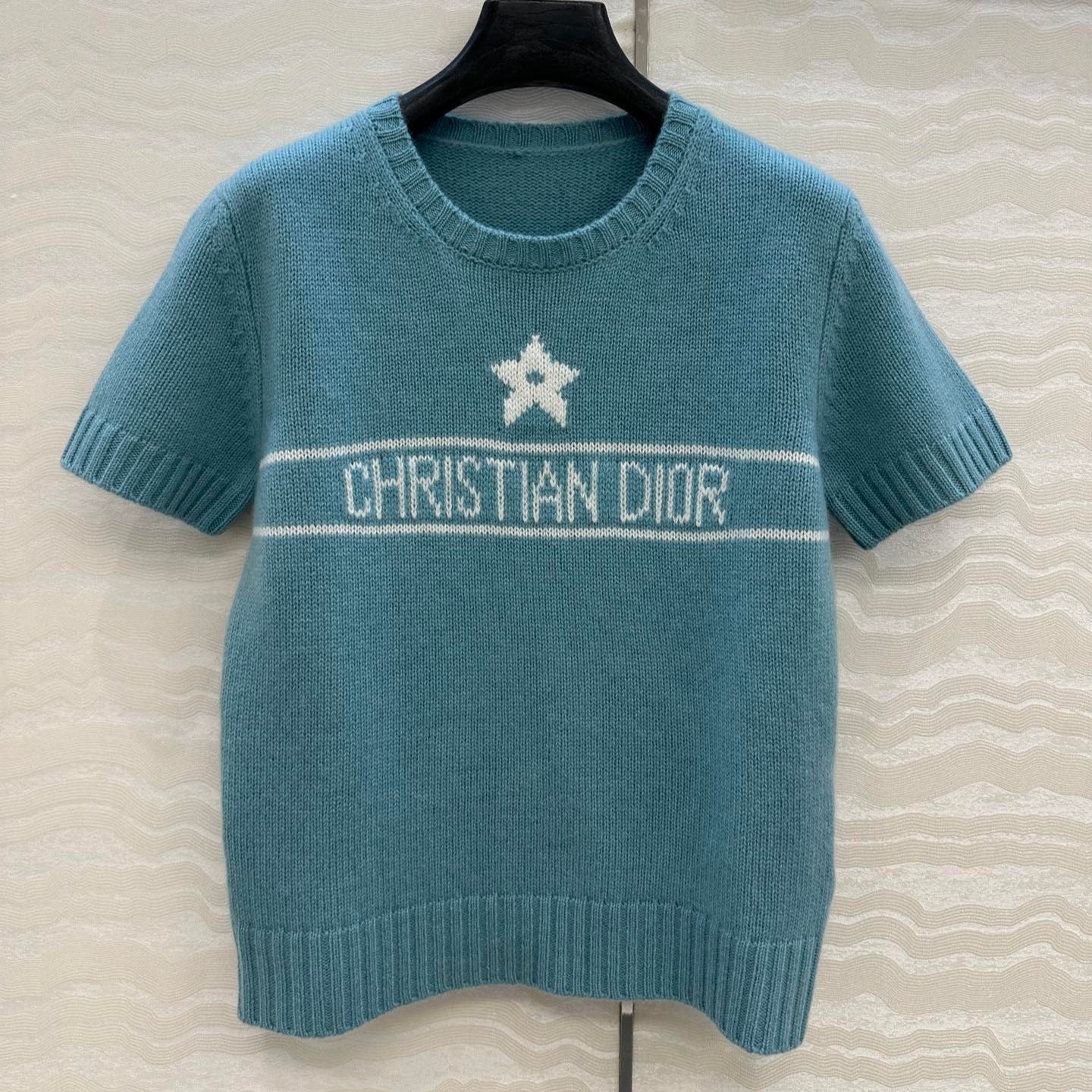 DIOR SHORT-SLEEVE CASHMERE SWEATER 264913