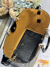 DIOR 26S TOUJOURS BAG 37 IN BLACK OSTRICH