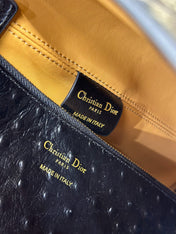 DIOR 26S TOUJOURS BAG 37 IN BLACK OSTRICH