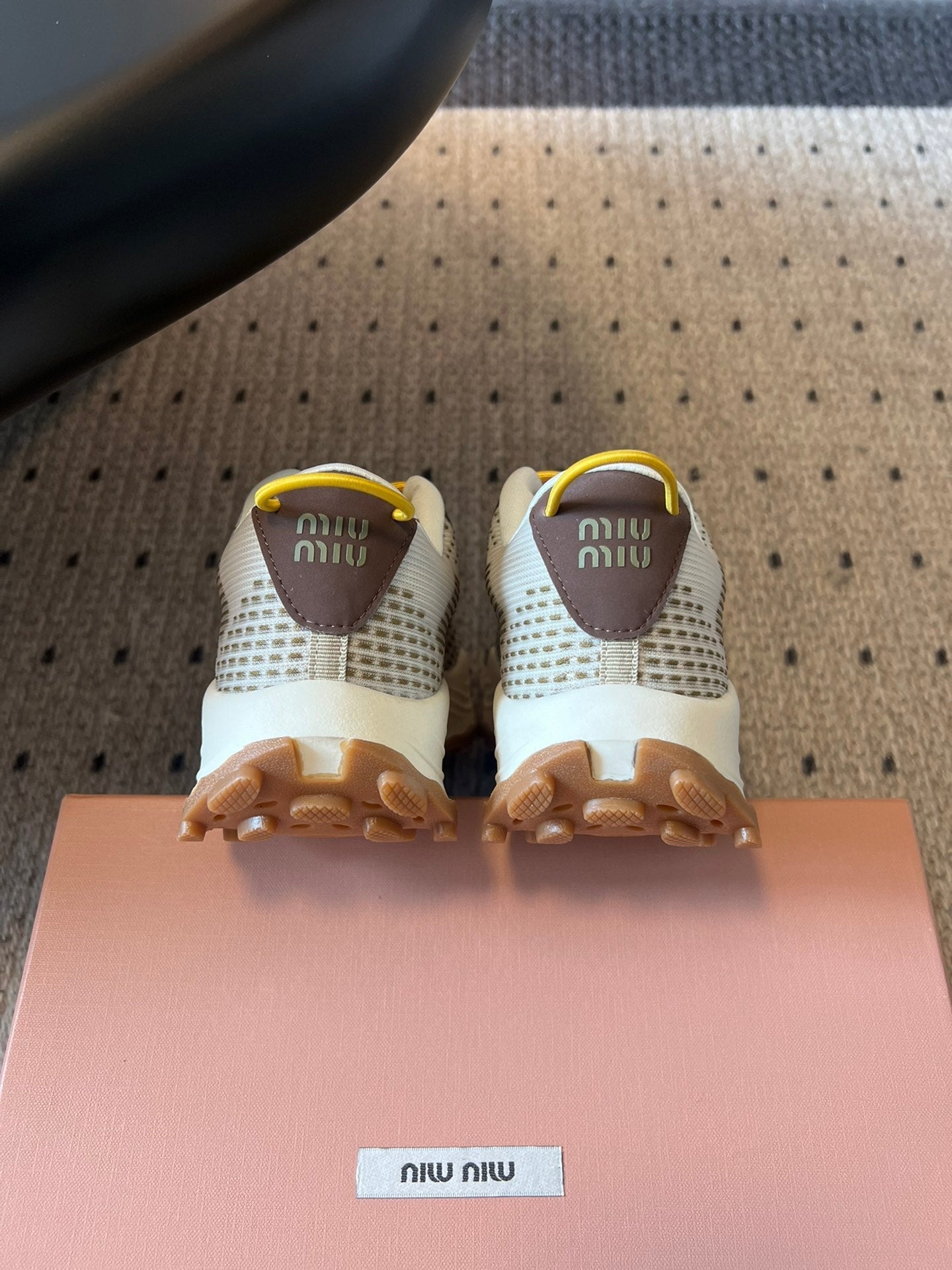 MIUMIU 26S SNEAKERS IN IVY GREEN TECHNICAL FABRIC