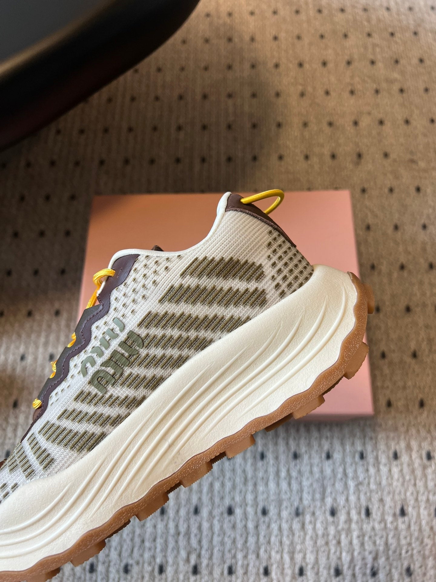 MIUMIU 26S SNEAKERS IN IVY GREEN TECHNICAL FABRIC