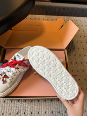 MIUMIU 26S SNEAKERS 50MM IN WHITE CALFSKIN
