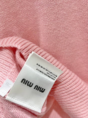 MIUMIU SHORT-SLEEVE KNIT TOP STYLE 298
