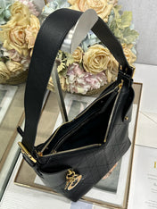 DIOR 26S VOYAGE BAG 22 IN BLACK CALFSKIN