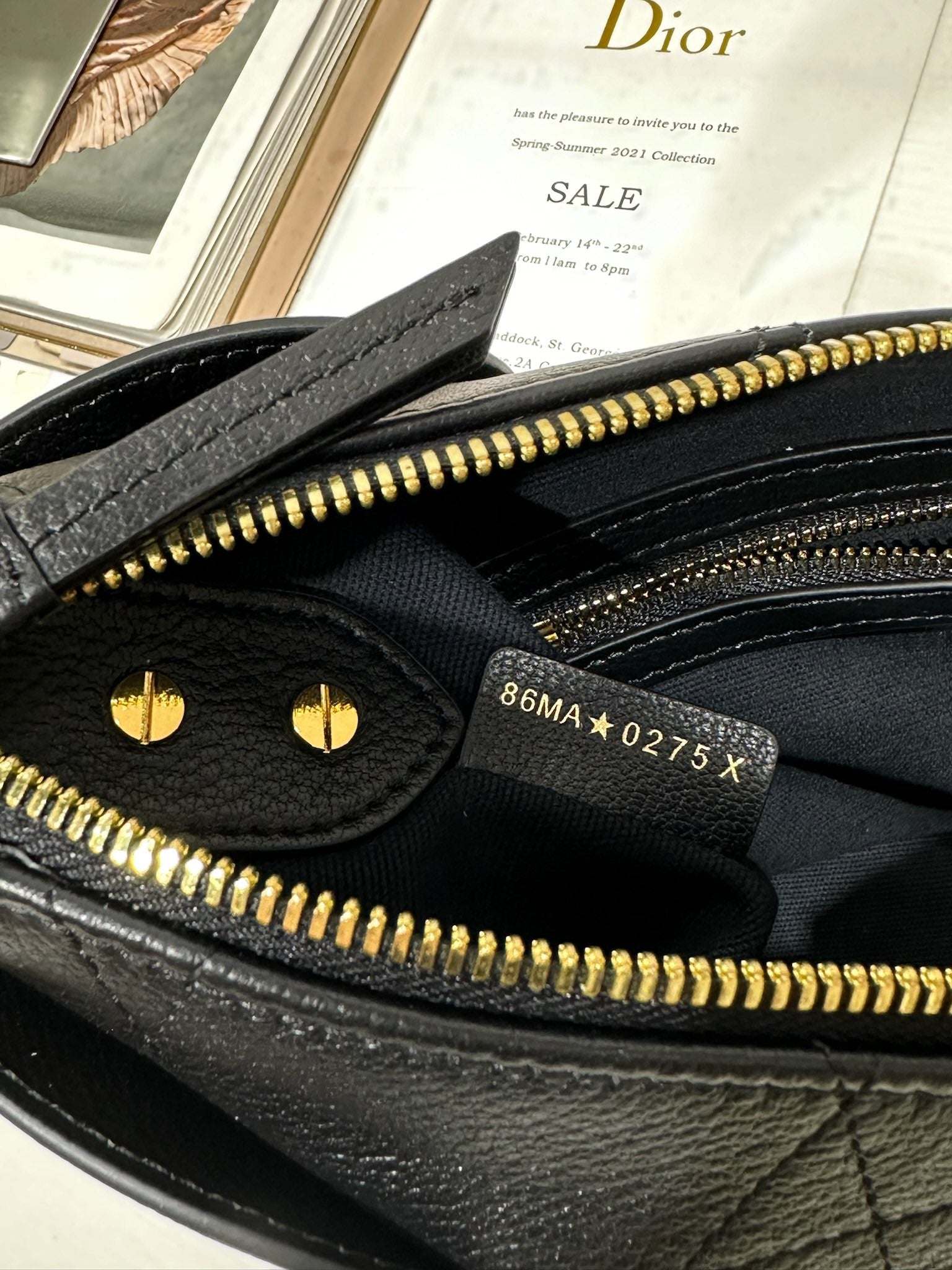 DIOR 26S VOYAGE BAG 22 IN BLACK CALFSKIN