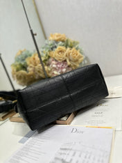 DIOR 26S VOYAGE BAG 28 IN BLACK CALFSKIN