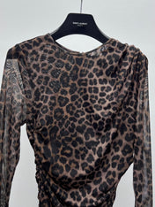 YSL 25S LEOPARD PRINT DRESS STYLE 44