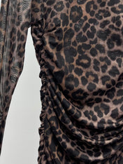 YSL 25S LEOPARD PRINT DRESS STYLE 44