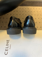 CELINE 26S LOAFER IN BLACK CALFSKIN WITH GOLD HARDWARE STYLE 3