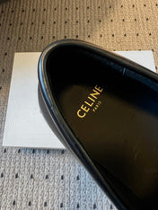 CELINE 26S LOAFER IN BLACK CALFSKIN WITH SILVER HARDWARE