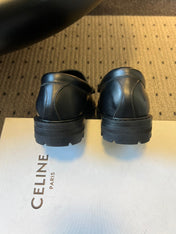 CELINE 26S LOAFER IN BLACK CALFSKIN WITH GOLD HARDWARE