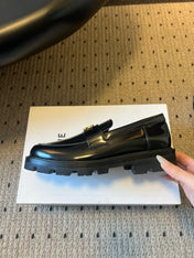 CELINE 26S LOAFER IN BLACK CALFSKIN WITH ARC DE TRIOMPHE BUCKLE