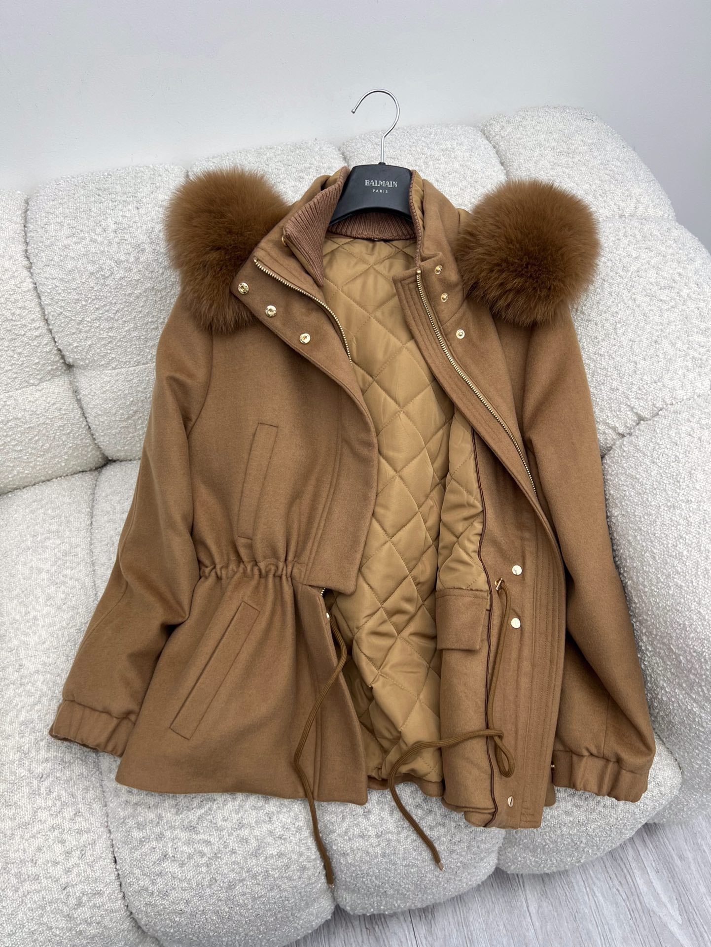 LP 26S FUR-COLLAR KNIT JACKET 474