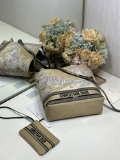DIOR 26S BOOK TOTE BAG 34 IN MUTICOLOR RAFFIA STYLE 3