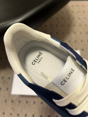 CELINE 26S RACER SNEAKERS IN NAVY BLUE FABRIC AND SUEDE
