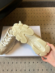 DIOR 26S VIBE SNEAKER 55MM IN BEIGE DIOR OBLIQUE LUSENTI EMBROIDERED COTTON AND SUEDE