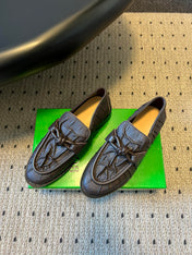 BOTTEGA VENETA 26S LOAFERS IN CHOCOLATE BROWN LAMBSKIN