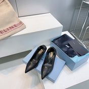 PRADA 26S PUMPS 55MM IN BLACK CALFSKIN
