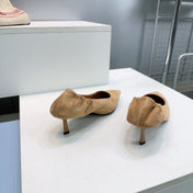 PRADA 26S PUMPS 55MM IN LIGHT BROWN SUEDE