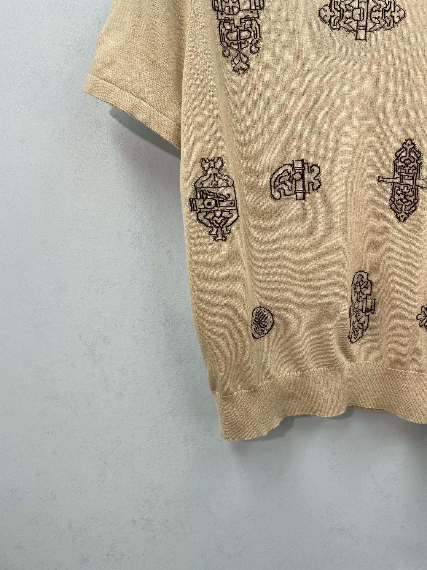 HERMES 26S SHORT-SLEEVE KNIT TOP 724