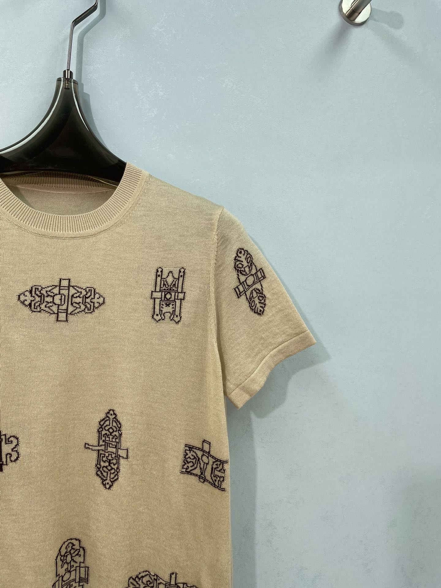 HERMES 26S SHORT-SLEEVE KNIT TOP 724