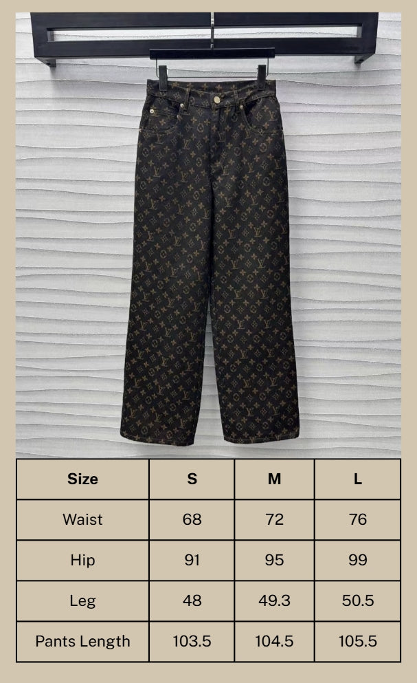 LV Monogram Denim Set