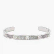 F BRACELET PINK GOLD DIAMOND CUFF