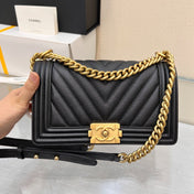 BOY BAG MEDIUM 25 BLACK HARDWARE