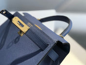 HM KELLY MINI 20 DENIM EPSOM GOLD HARDWARE