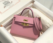 HM KELLY MINI 20 LIGHT PINK EPSOM GOLD HARDWARE