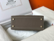 HM KELLY 25 ETOUPE EPSOM LEATHER GOLD HARDWARE
