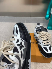 LV SKATE SNEAKER BLACK MIX WHITE COWHIDE
