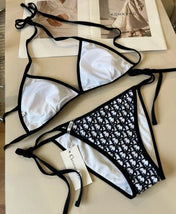 CD Oblique Bikini Navy Blue Polyamide