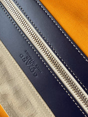 BOWLING 45 BAG IN NAVY BLUE GOYARDINE CANVAS AND CALFSKIN TRIM