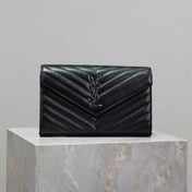 WOC 23 IN BLACK CAVIAR LAMBSKIN SILVER HARDWARE