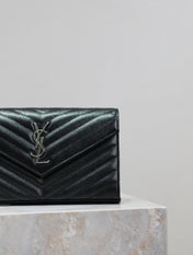 WOC 23 IN BLACK CAVIAR LAMBSKIN SILVER HARDWARE