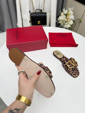 LEOPARD FLAT SLIDE GHW