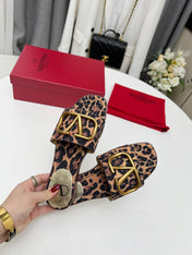 LEOPARD FLAT SLIDE GHW
