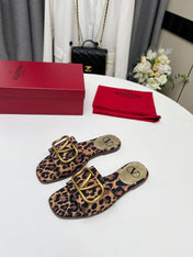 LEOPARD FLAT SLIDE GHW