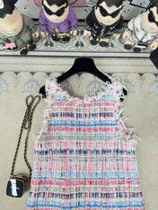 CC V-Shift Dress Multicolor Tweed