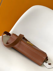SOFT TWIST 27 IN COGNAC CALFSKIN GOLD LOGO