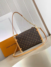 SIDE TRUNK GM 30 CM IN BROWN MONOGRAM CALFSKIN
