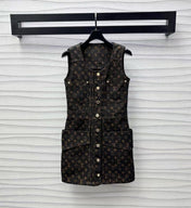 LV Monogram Denim Set