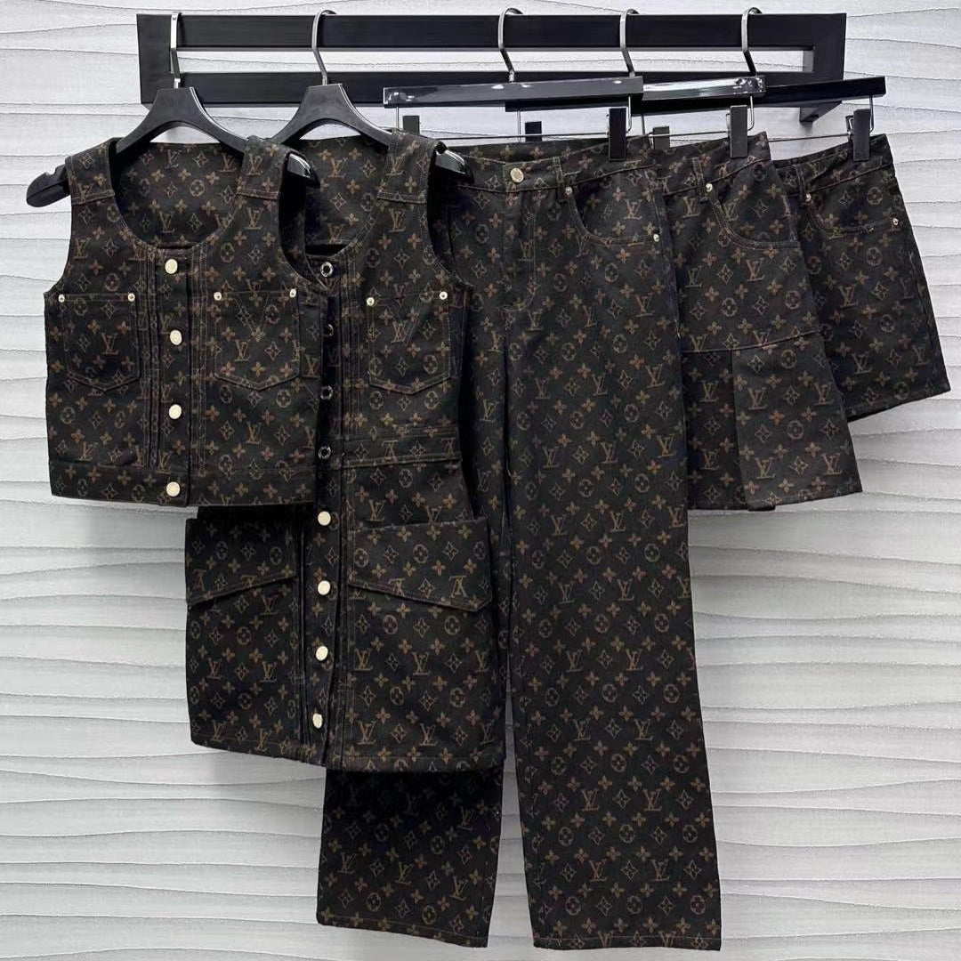 LV Monogram Denim Set