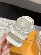 LV TRAINER SNEAKERS IN WHITE CALFSKIN