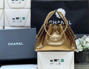 CHANEL 25 MEDIUM HANDBAG 30 IN GOLDEN BROWN CALFSKIN WITH GOLD HARDWARE